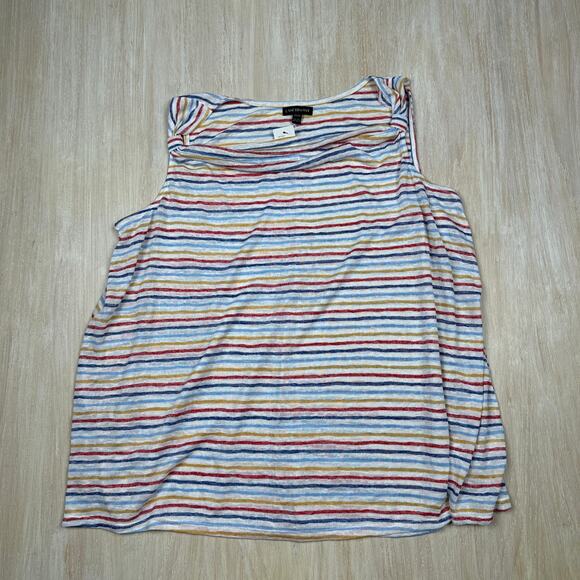 NWT Lane Bryant Sleeveless Tank Top Multicolored Striped Shirt Plus Size 22/24 - Picture 1 of 15